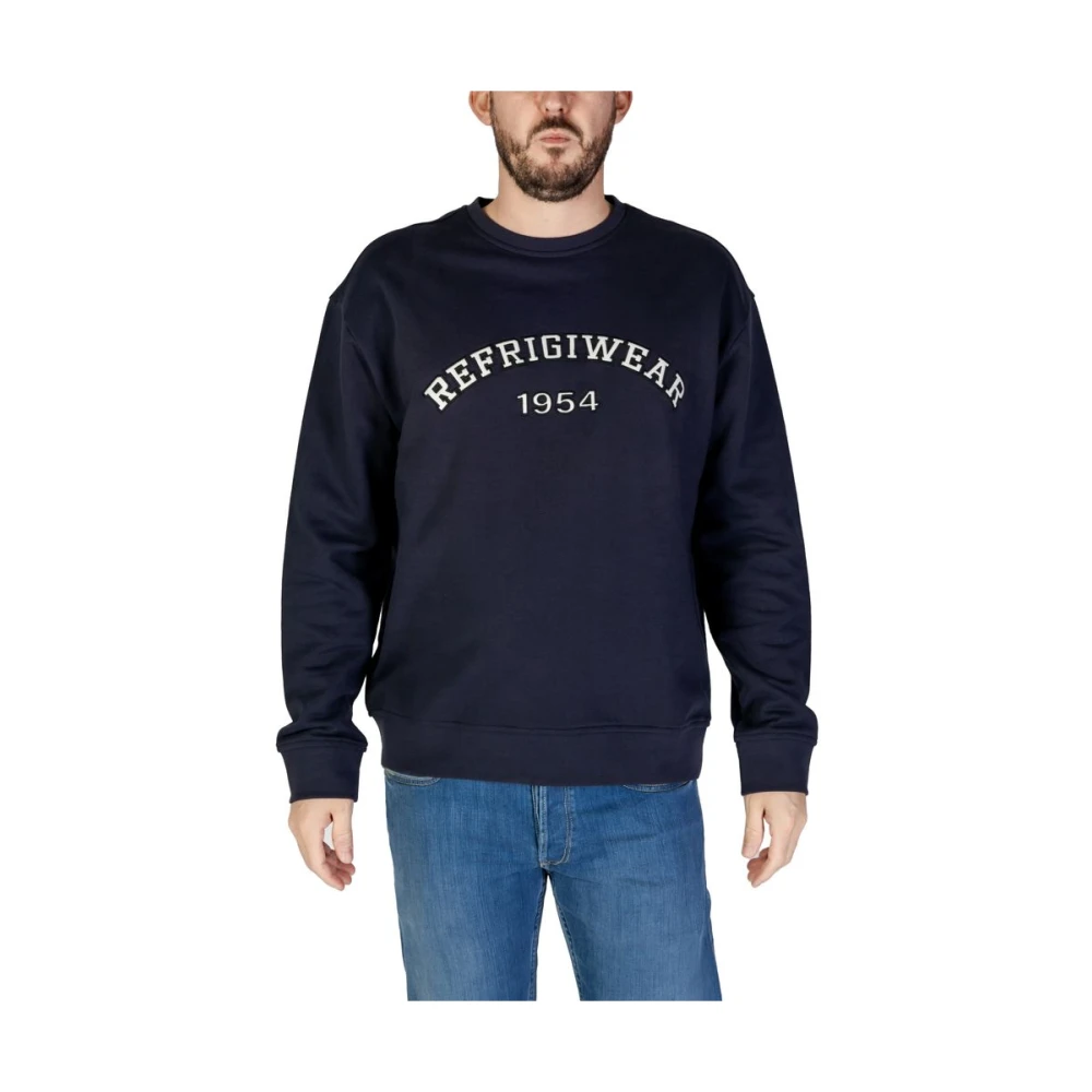 RefrigiWear Katoenen Sweatshirt Herfst Winter Collectie Blue Heren