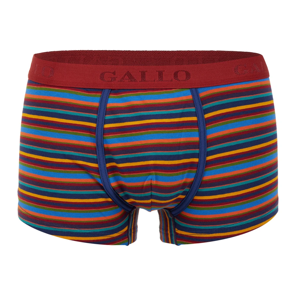 Gallo Heren blauwe katoenen boxershorts met veelkleurige strepen Multicolor Heren