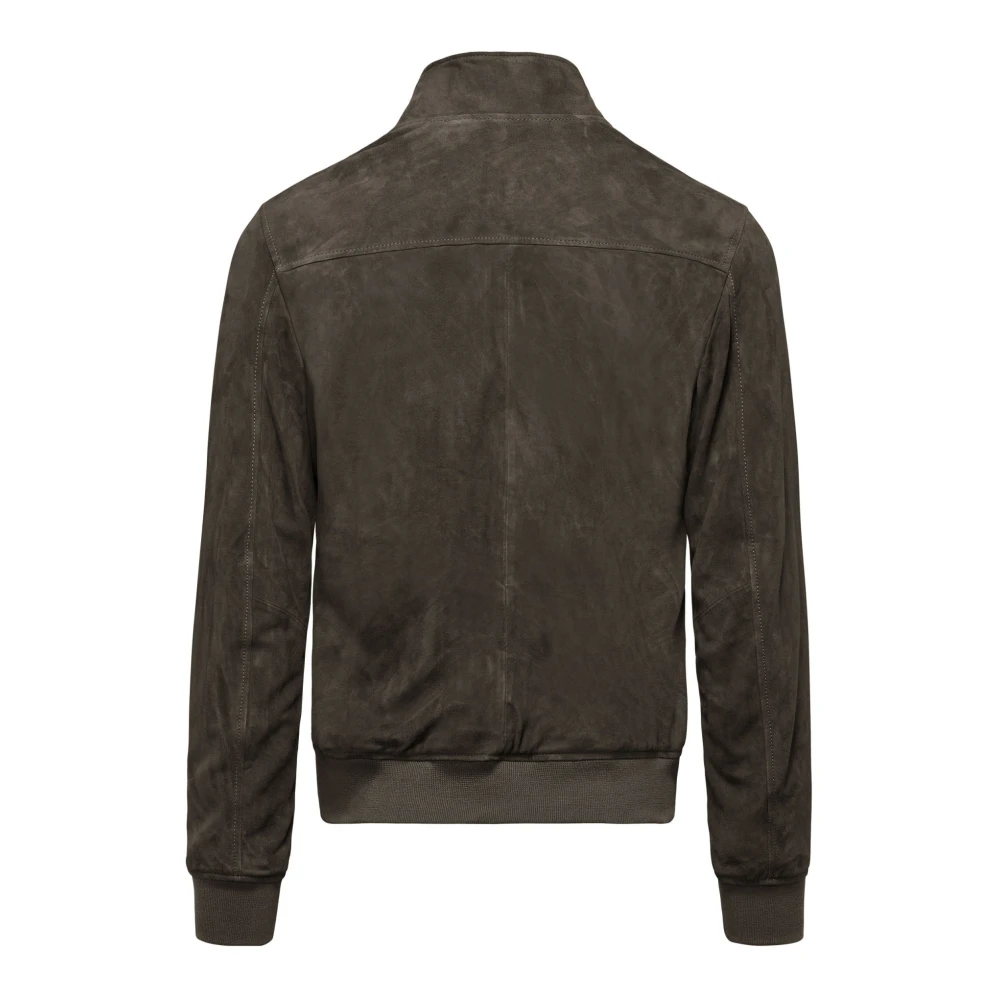 BomBoogie Suède Leren Bomberjack Beige Heren