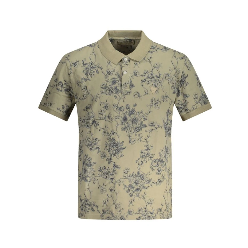 Guess Polo met korte mouwen Beige Logo Beige Heren