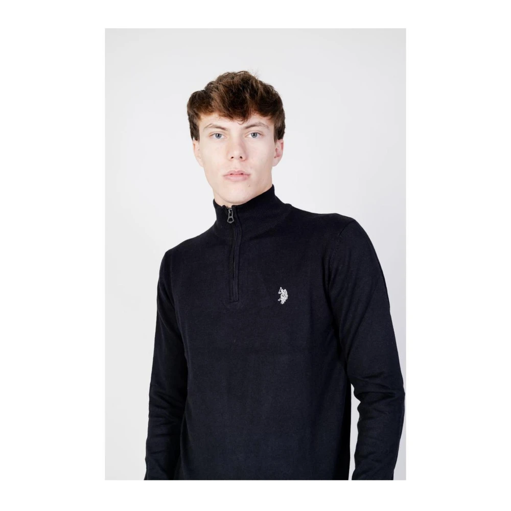 U.s. Polo Assn. Zwarte Katoen Polyamide Blend Trui Black Heren