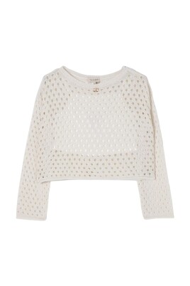 eyelet-knit-sweater