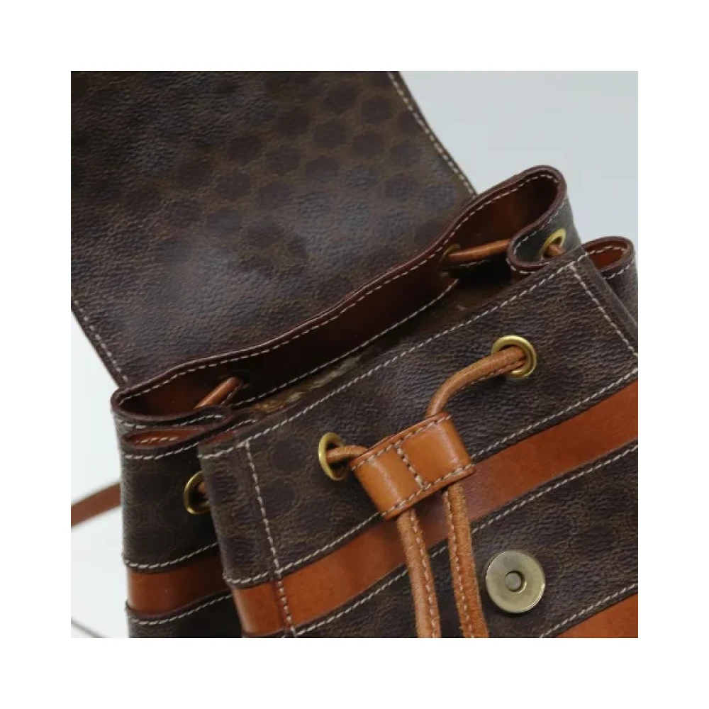 Celine Vintage Pre-owned Leather backpacks Brown Dames
