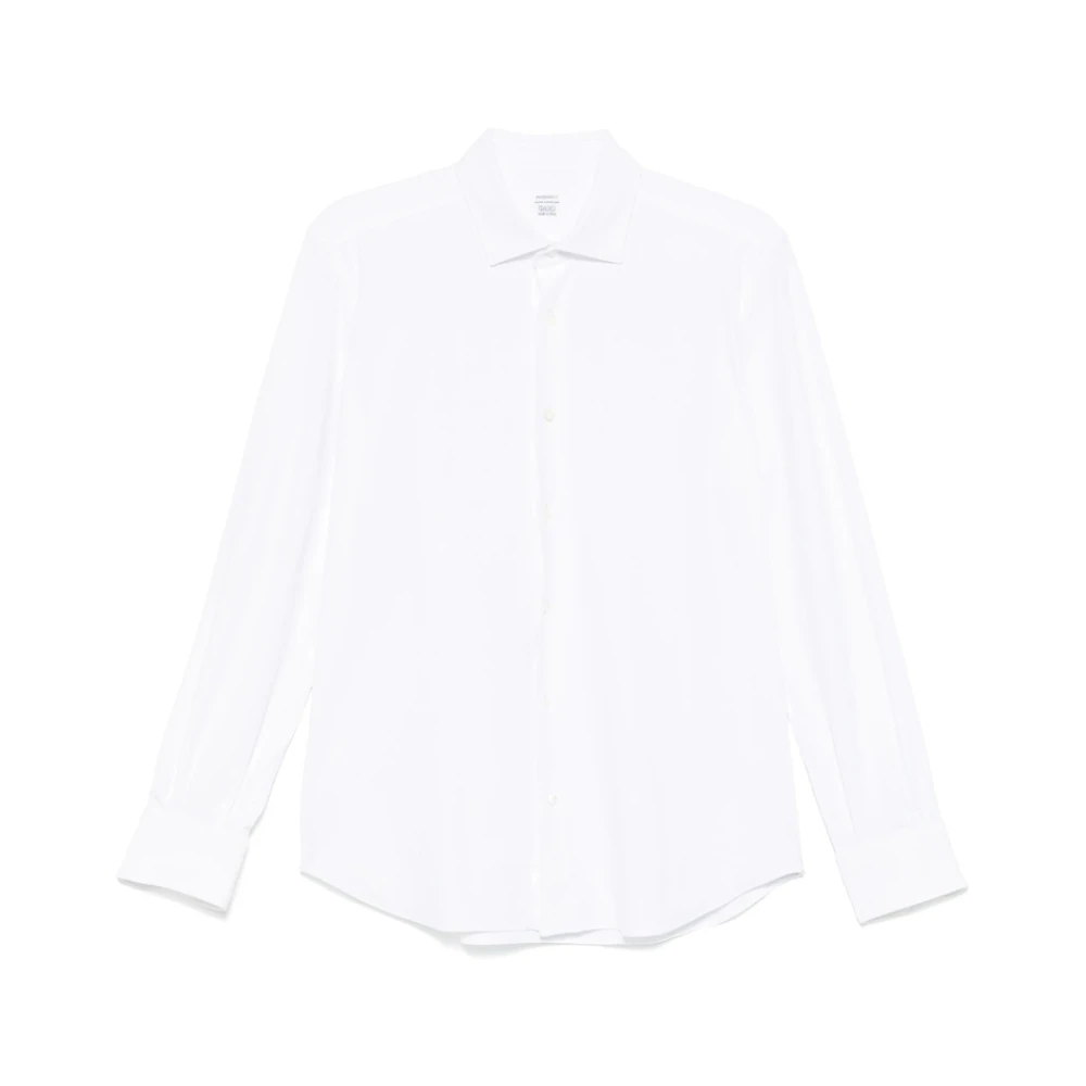 Mazzarelli Witte Knoopshirt Lange Mouwen White Heren