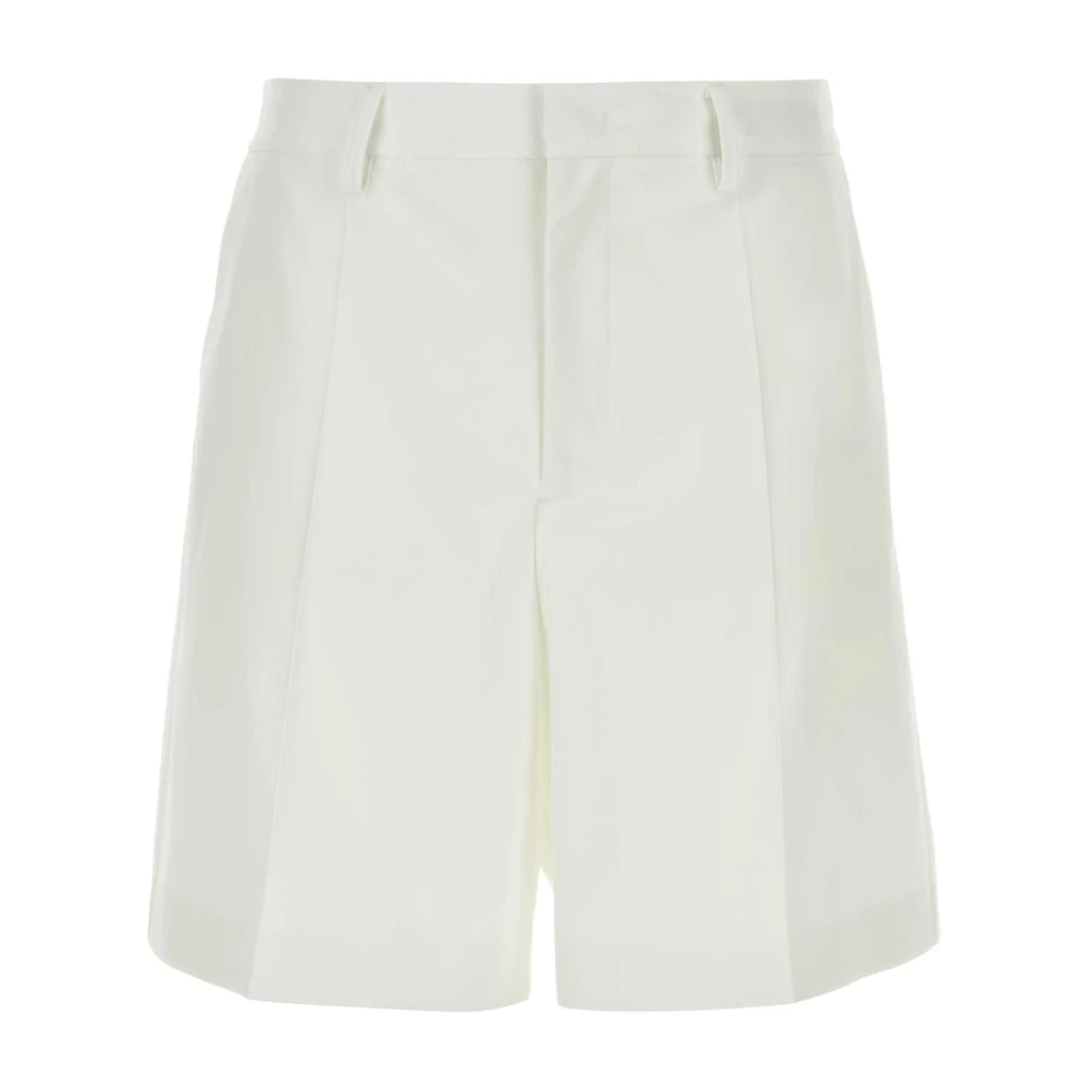 Valentino Garavani Men's White Bermuda Shorts - Casual Shorts - M - Shorts