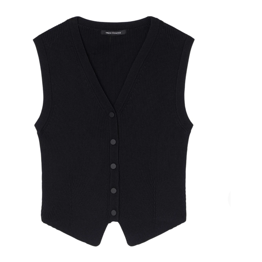 Armani Exchange Damen Schwarz Strickwaren, K, Mgröße: