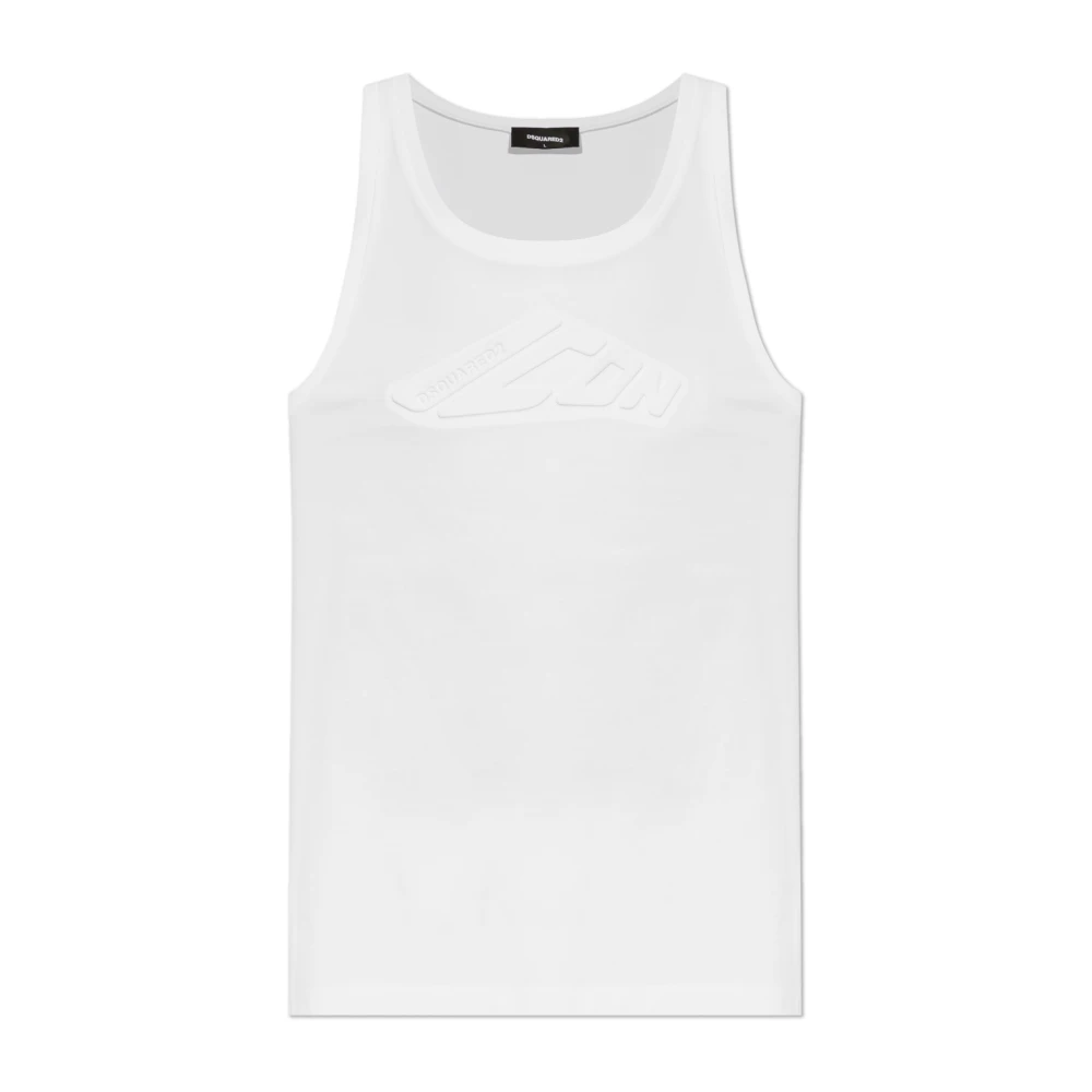 Dsquared2 Mouwloos T-shirt White Heren