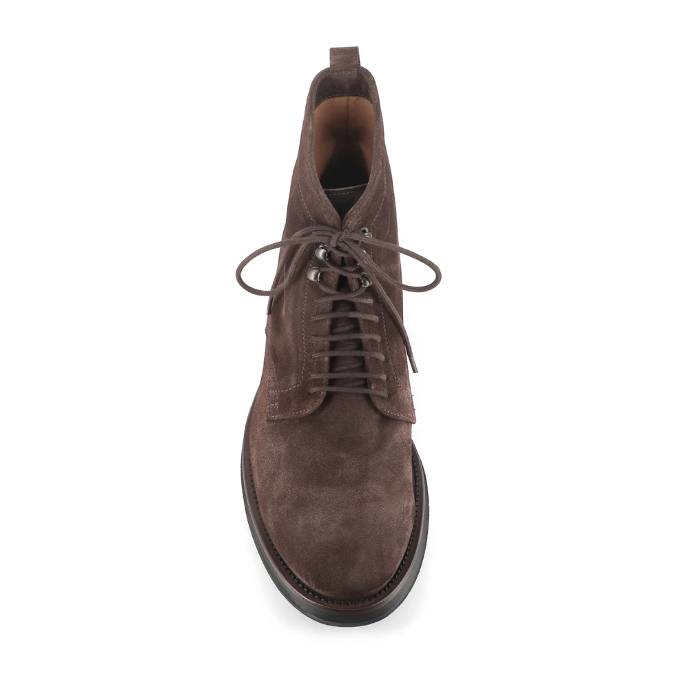 Alberto Fasciani Espresso Suede Anfibio Laarzen Brown Heren