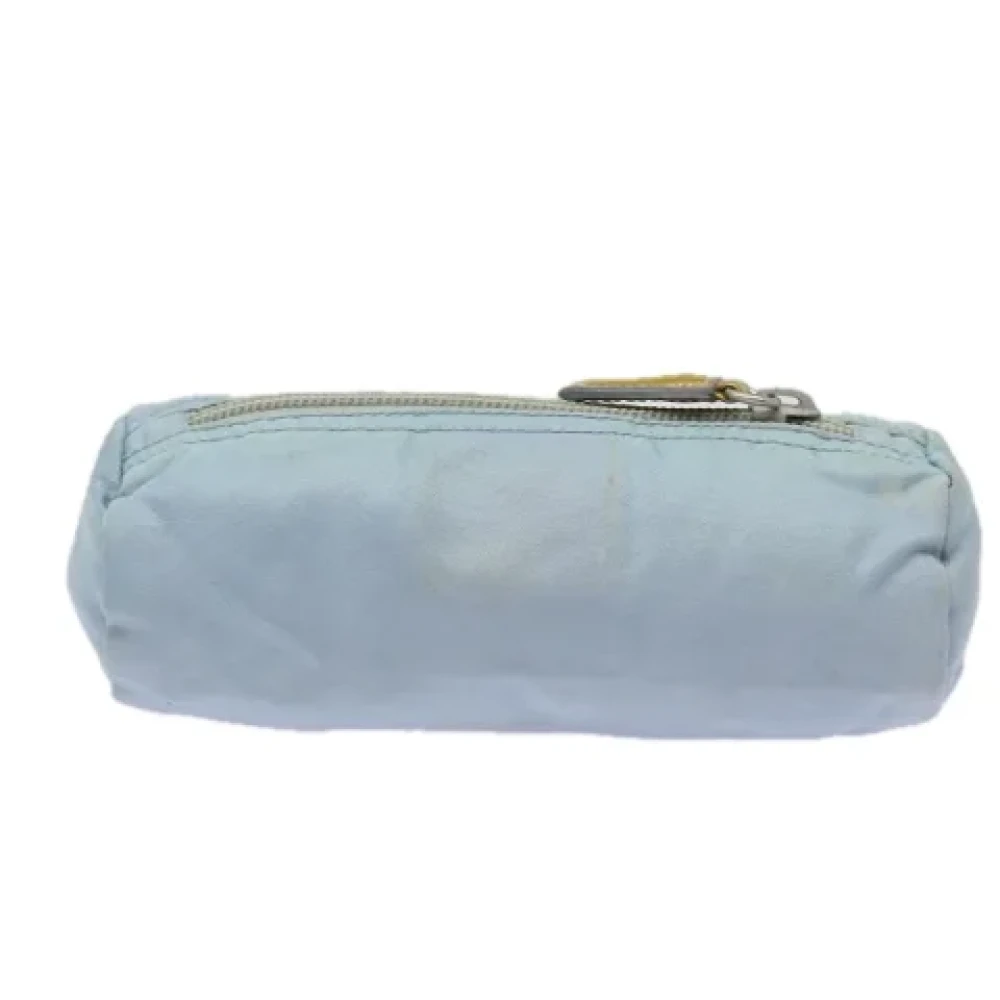 Prada Vintage Pre-owned Nylon pouches Blue Dames