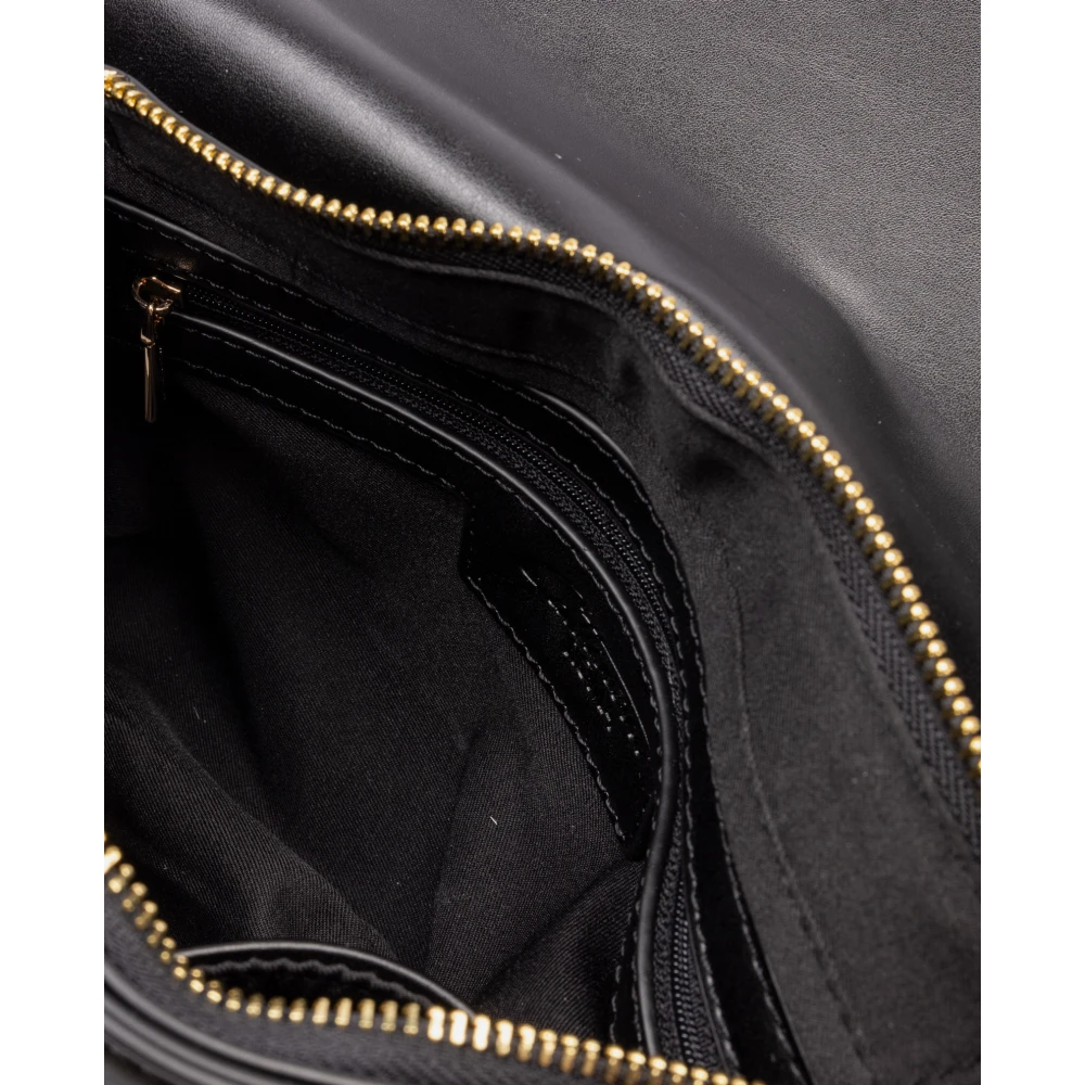 Gattinoni Zwarte Schoudertas met knoop- en ritssluiting Black Dames