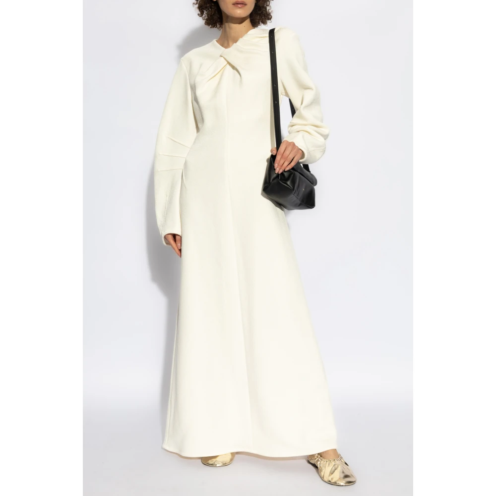 Jil Sander Jurk met drapering Beige Dames