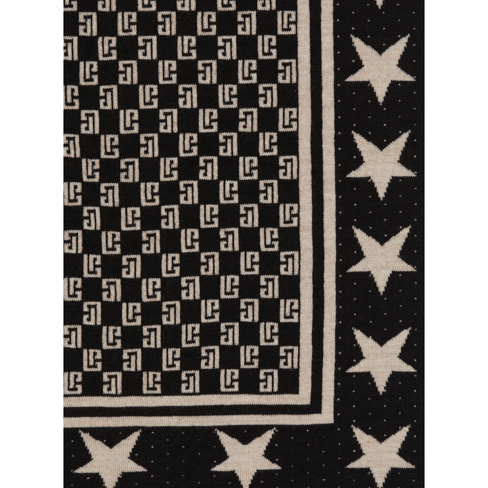 Balmain Mini Monogram Stars omkeerbare sjaal Black Heren