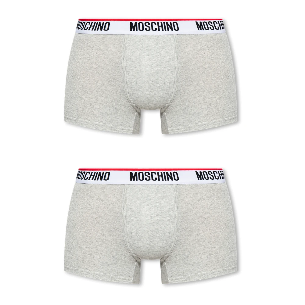 Moschino Merk boxers 2-pack Gray Heren