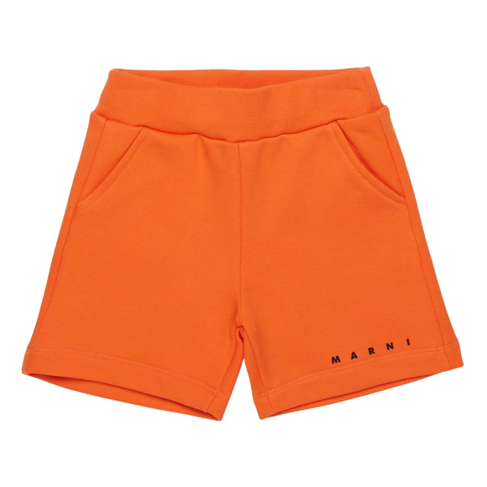 Marni Unisex Kids Orange Logo Shorts - Shorts - 9 M - Kids
