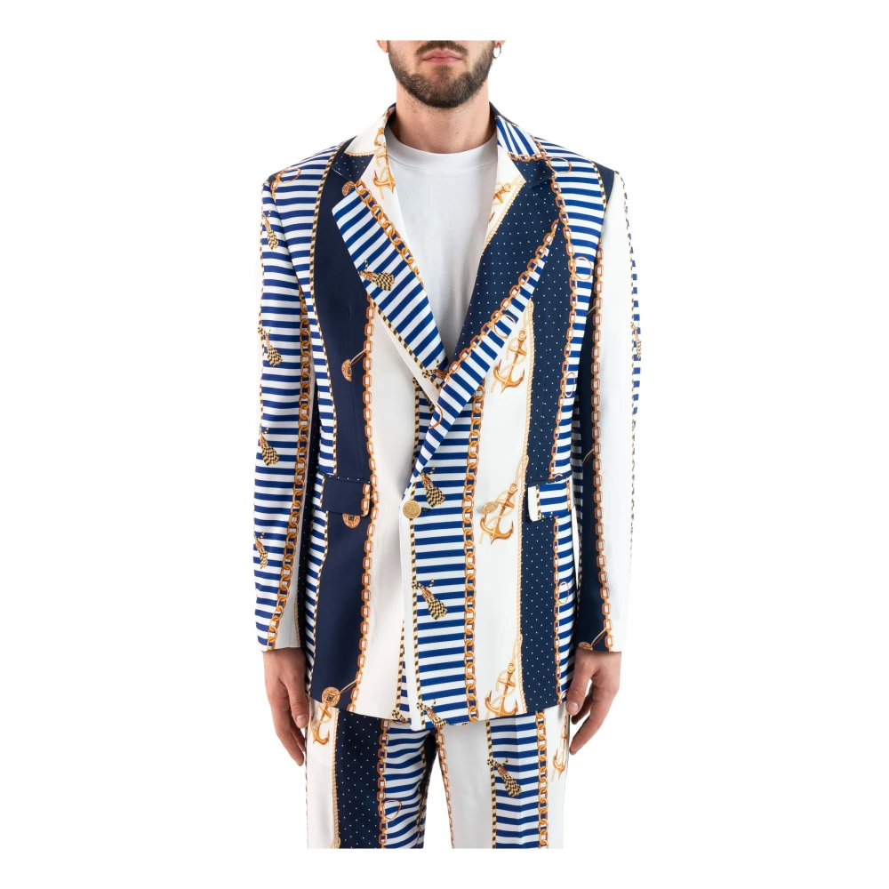 Corsinelabedoli Men's Multicolor Double-Breasted Jacket - Blazers - M - Jackets