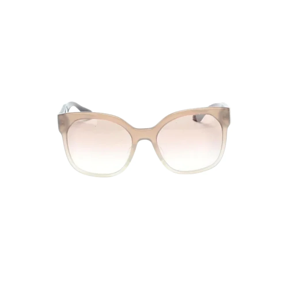 Prada Vintage Pre-owned Fabric sunglasses Beige Dames