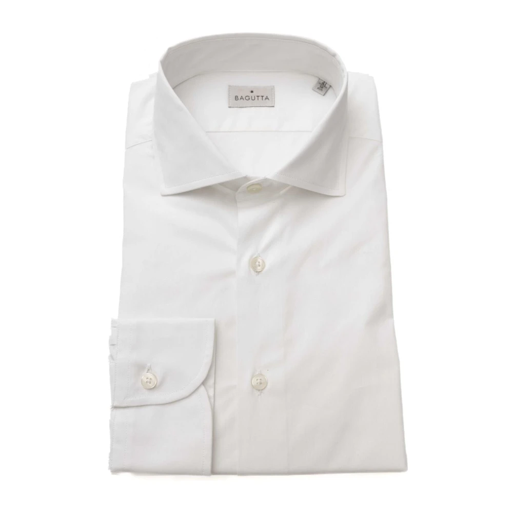 Bagutta Slim Fit Franse Kraag Overhemd White Heren