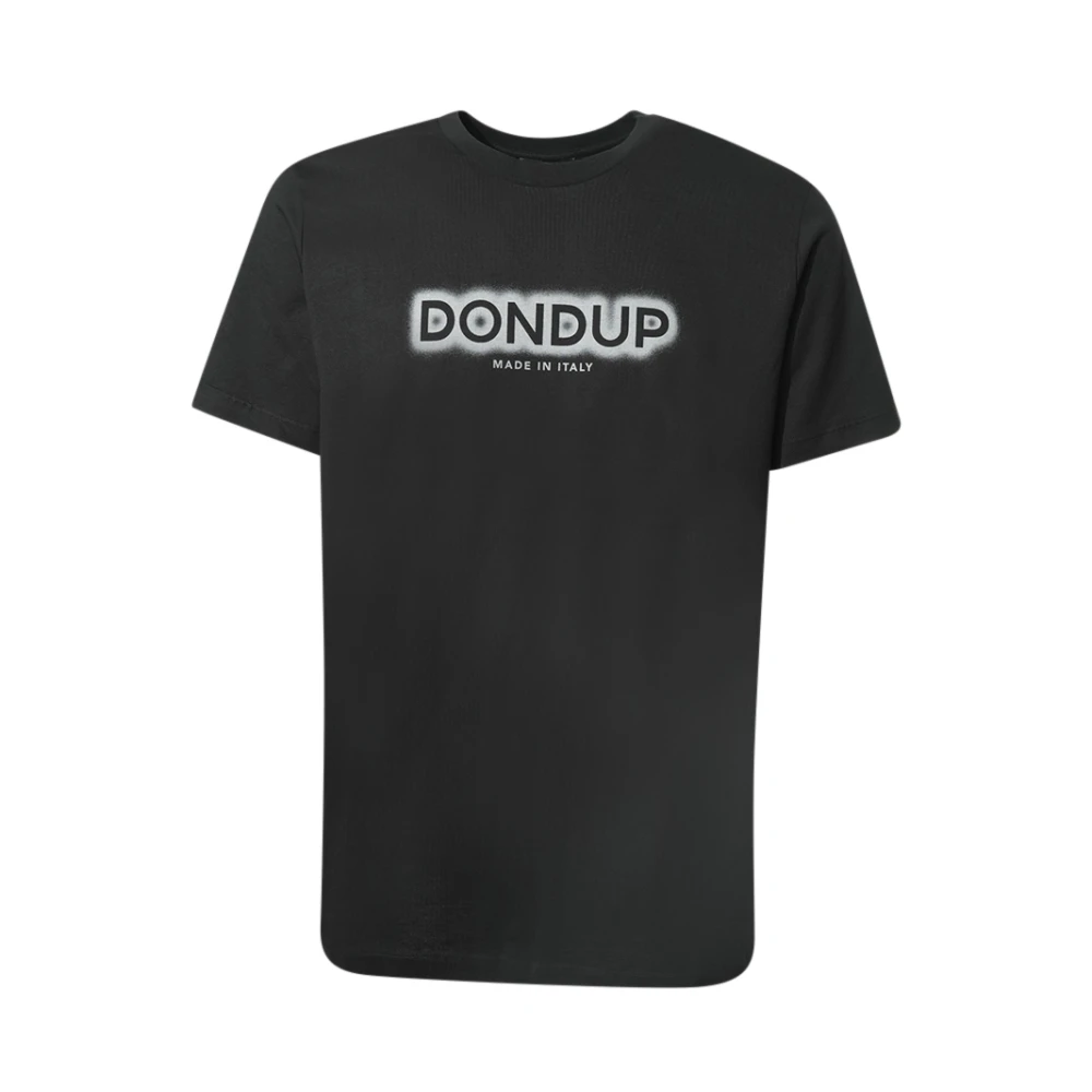 Dondup Homme Noir Tops, Taille: S T-Shirt À Col Rond Et Coupe Régulière En Jersey