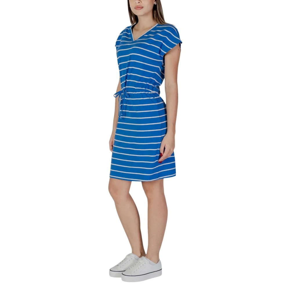 b.Young Blauwe Katoenen Jurk Lente Zomer Collectie Blue Dames