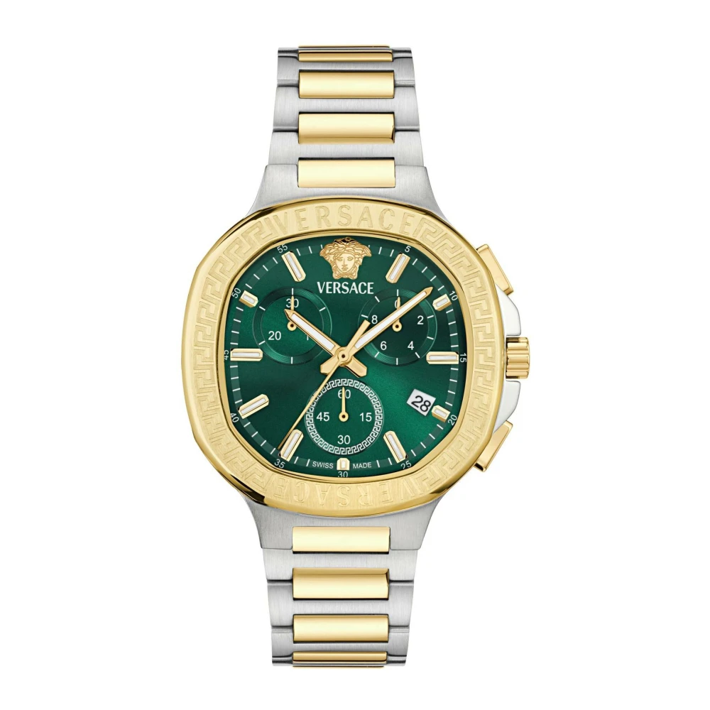 Versace Women's Green Watches, One Size, V-Chrono Square Chronograph