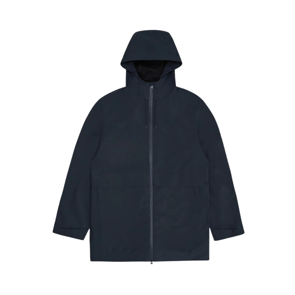 Rains Men's Blue Suva Hardshell Long Jacket - Rain Jackets - L - Jackets
