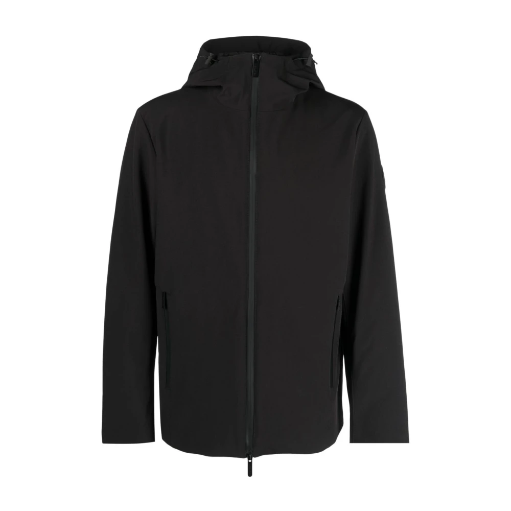 Woolrich Men's Black Zip-Up Hooded Jacket