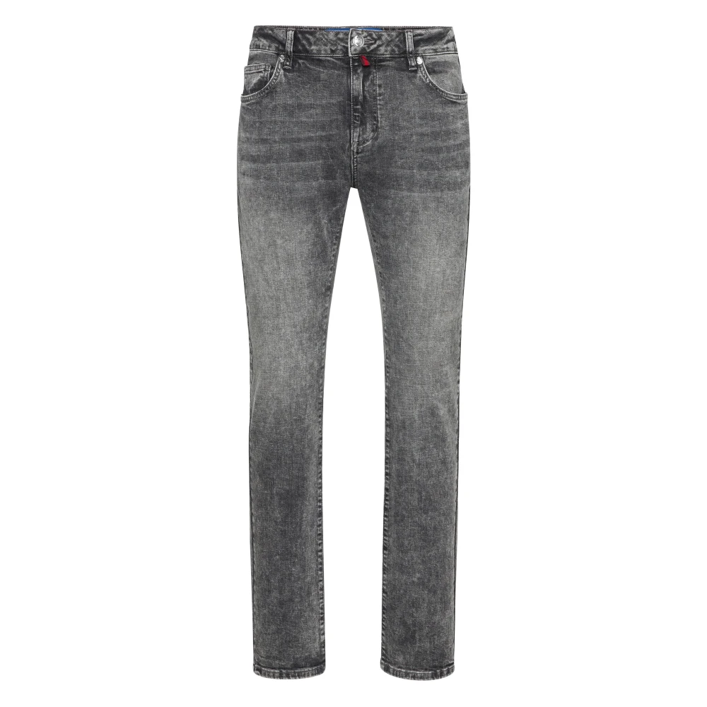 Billionaire Uomo Grigio Pantaloni Denim Taglio Super Dritto