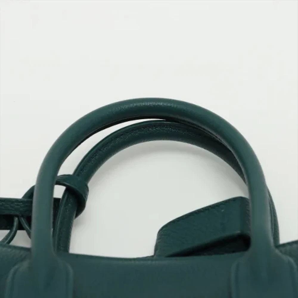 Yves Saint Laurent Vintage Pre-owned Leather handbags Green Dames