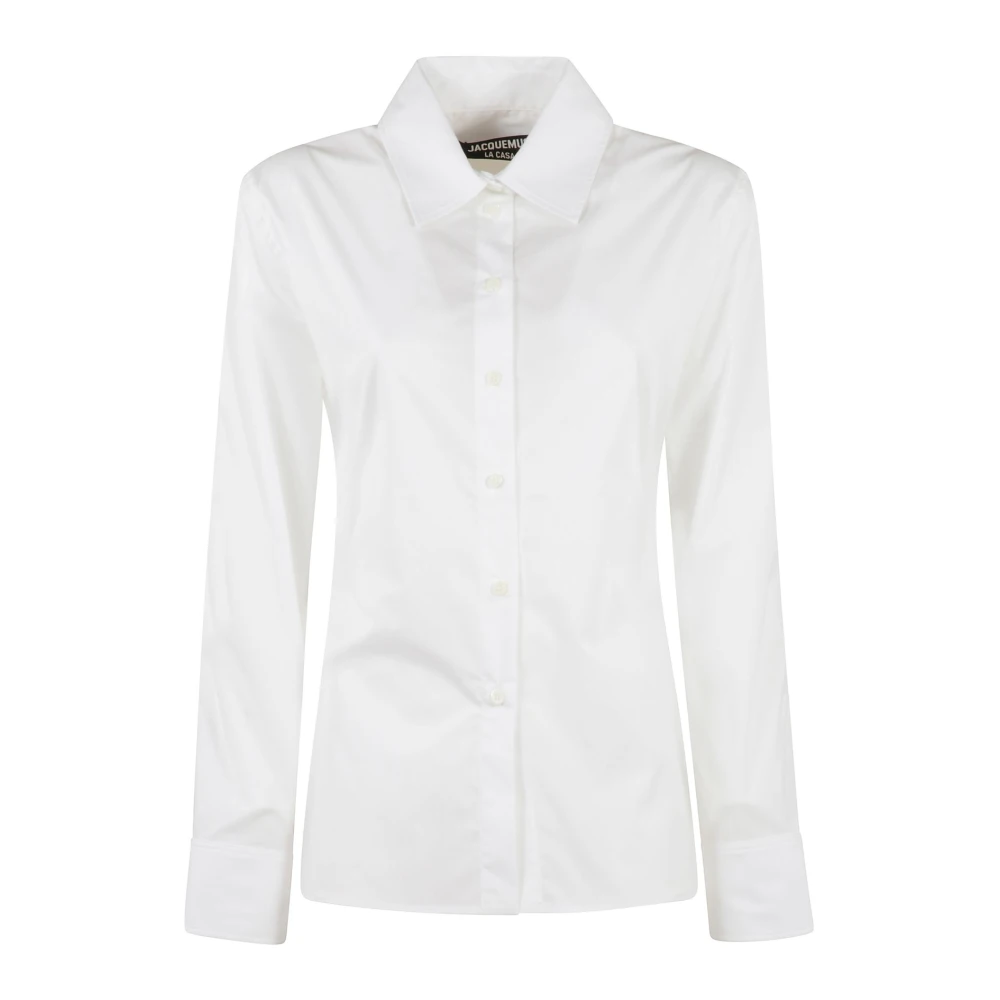 Jacquemus Witte Blouse Met Uitsnijding Elegante Stijl White Dames