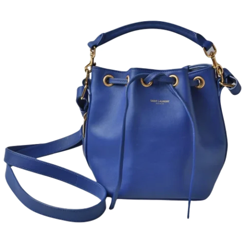 Yves Saint Laurent Vintage Pre-owned Leather handbags Blue Dames