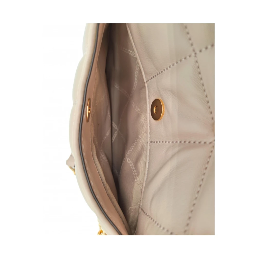 Michael Kors Schoudertas Soho met gouden ketting Beige Dames