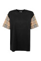 check-sleeve-cotton-t-shirt