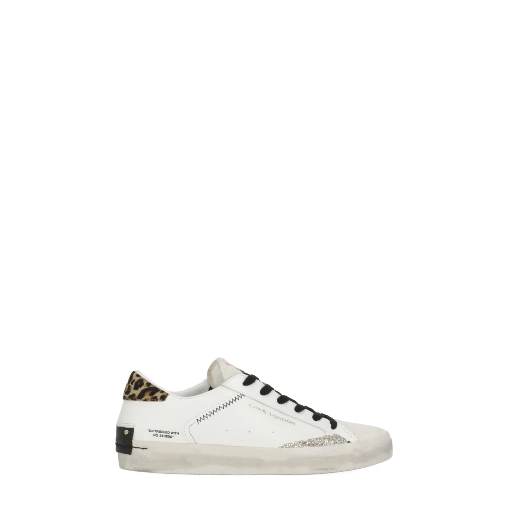 Crime London Round Toe Leather Sneakers Dames Schoenen Wit
