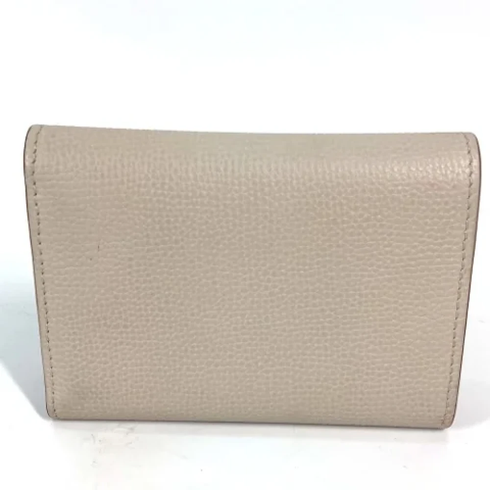 Loewe Pre-owned Leather wallets Beige Dames