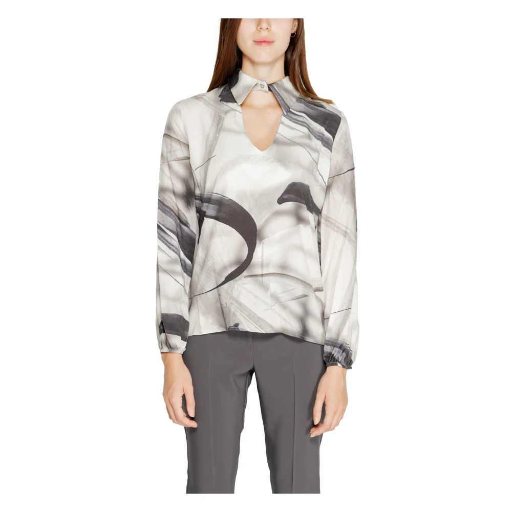 RINASCIMENTO Elegante Viscose Blouse Gray Dames