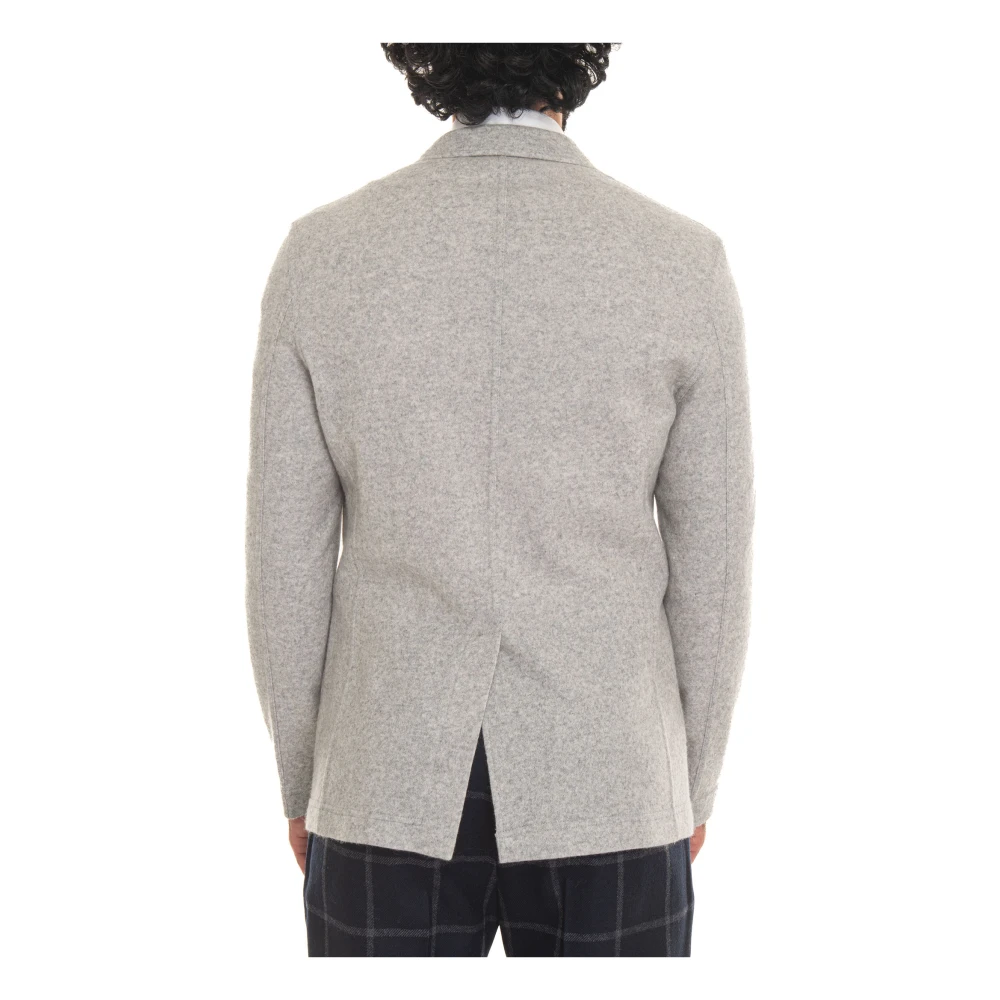 Paoloni Decostruita Jas met knoopsluiting Gray Heren