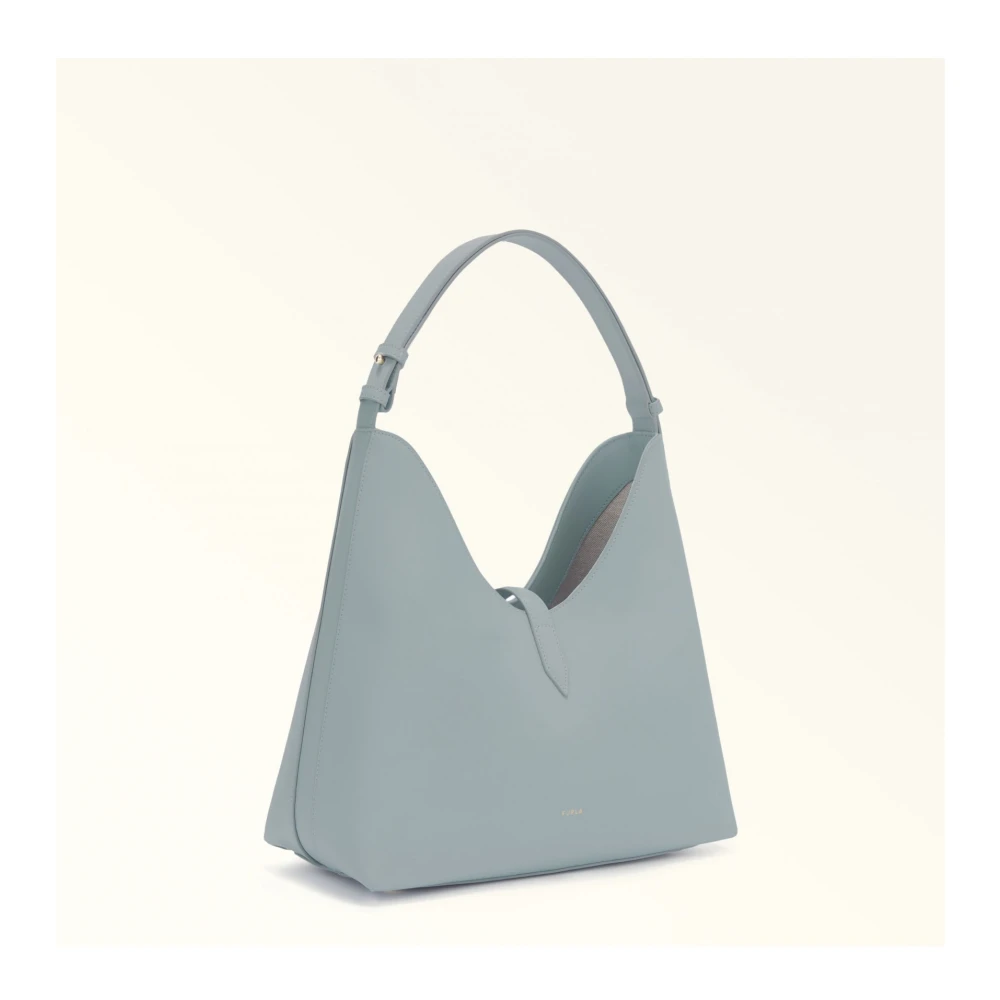 Furla Lichtblauwe leren hobo tas wolk Blue Dames