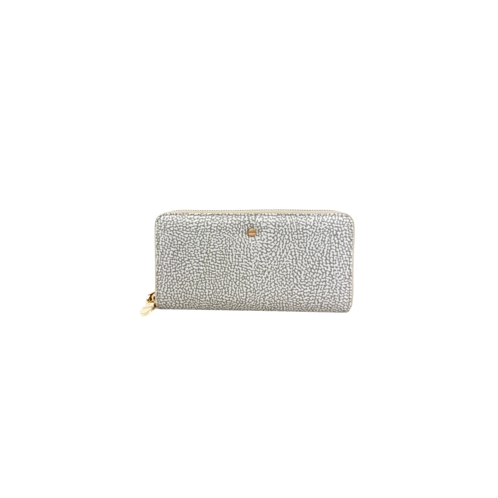 Borbonese Women's Beige Wallets & Cardholders, One Size, Classica P.foglio L Zip Around Doppio