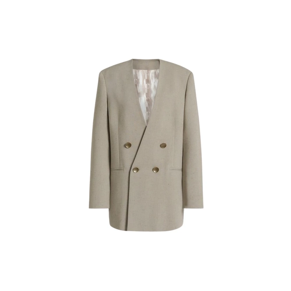 Alberta Ferretti Brown Double-Breasted Tweed Jacket - Female - Blazers - Xs - Jackets