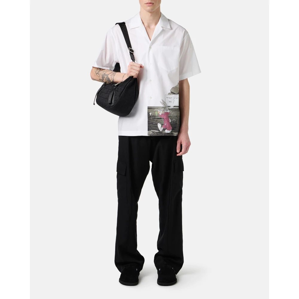 Iceberg Regular fit korte mouwen bowling shirt White Heren