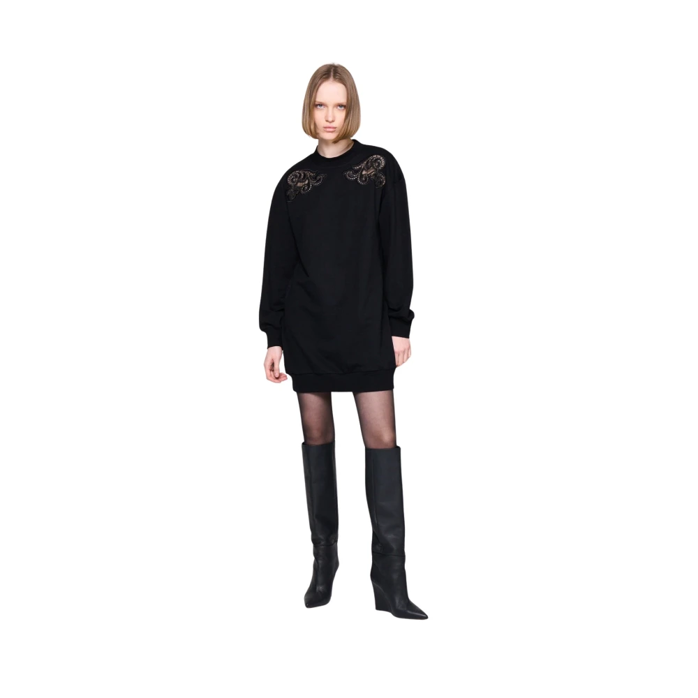 Silvian Heach Zachte Stofjurk met Decoratieve Details Black Dames