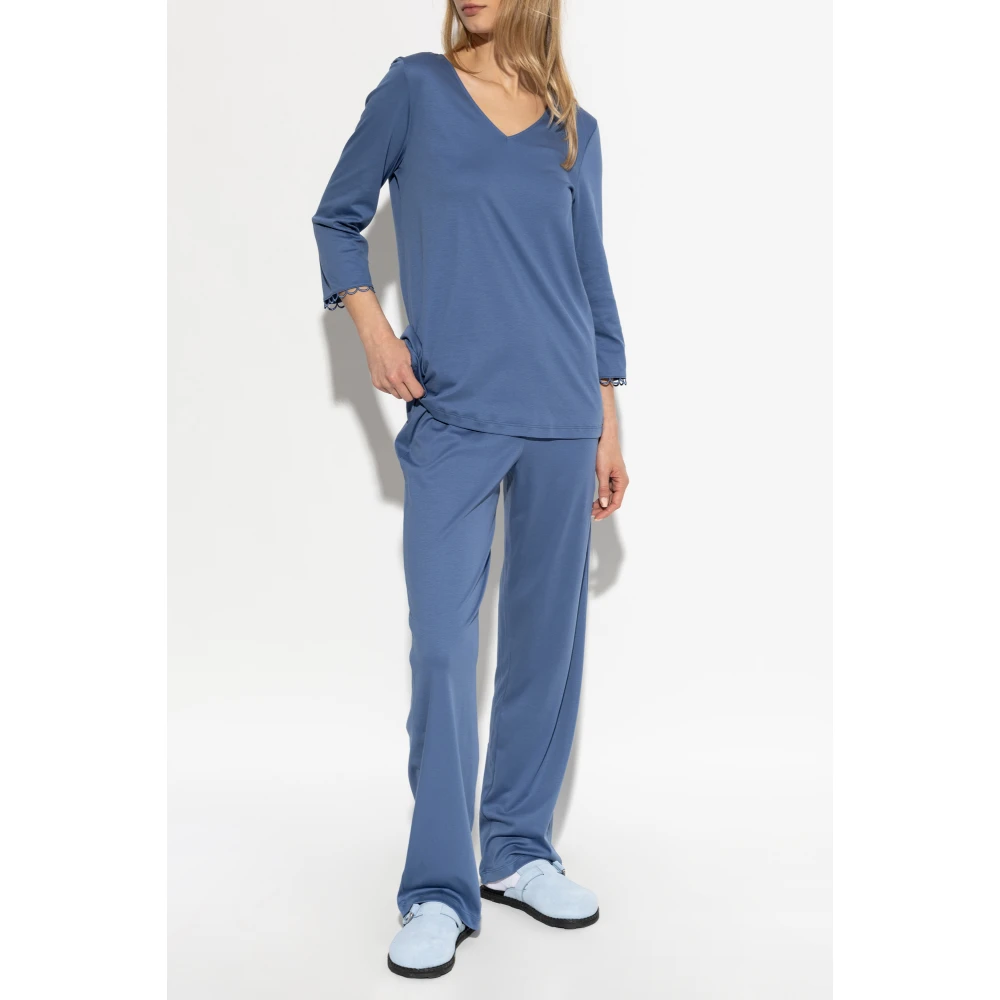 Hanro Pyjama Anouk Blue Dames