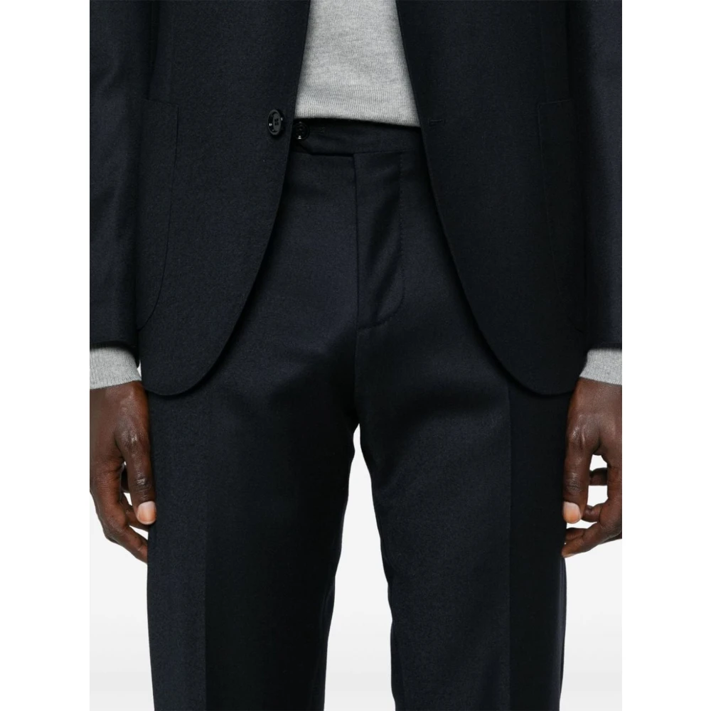 Lardini Blauw Wollen Flanellen Pak Blue Heren