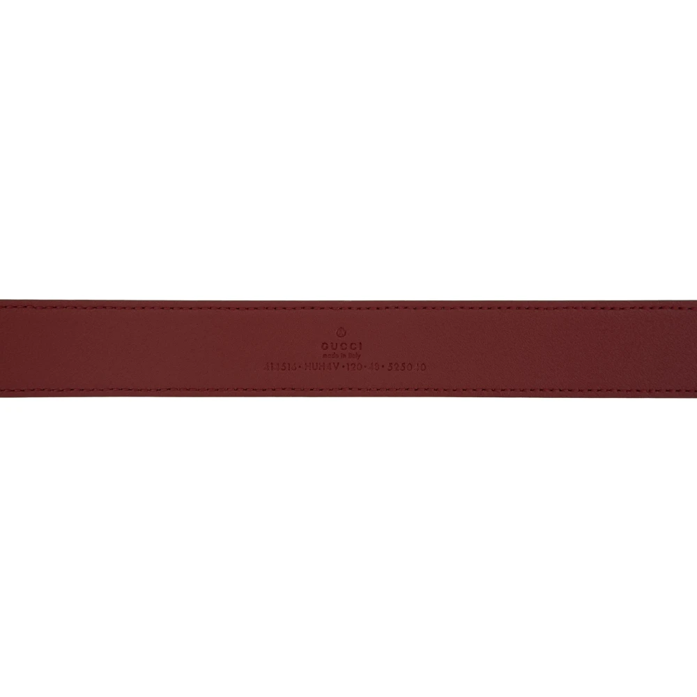Gucci Leren Riem met Logo Gesp Beige Heren