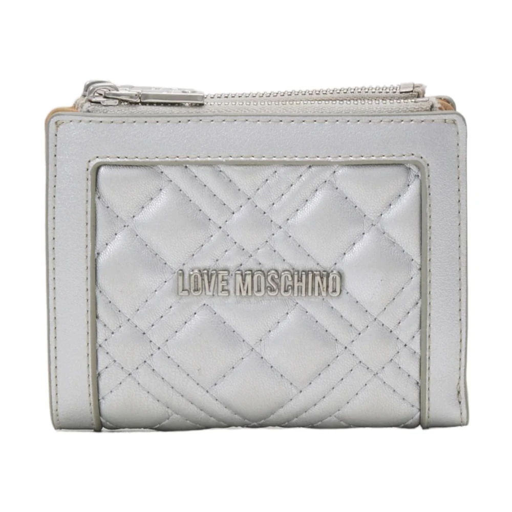 Love Moschino Stijlvolle Portemonnees en Kaarthouders Gray Dames
