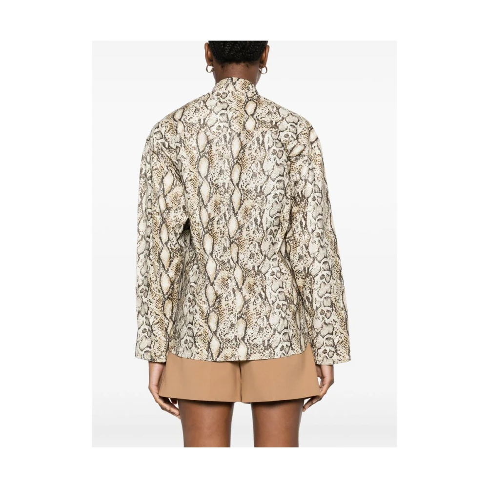 Isabel marant Beige Front Press-Stud Buitenkleding Multicolor Dames