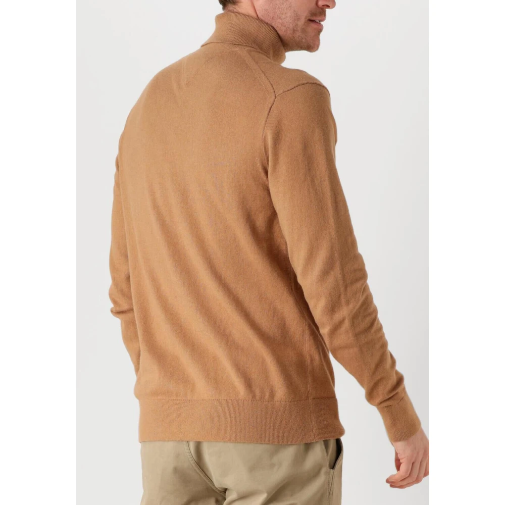 Tommy Hilfiger Cashmere Roll Neck Sweater Vest Brown Heren