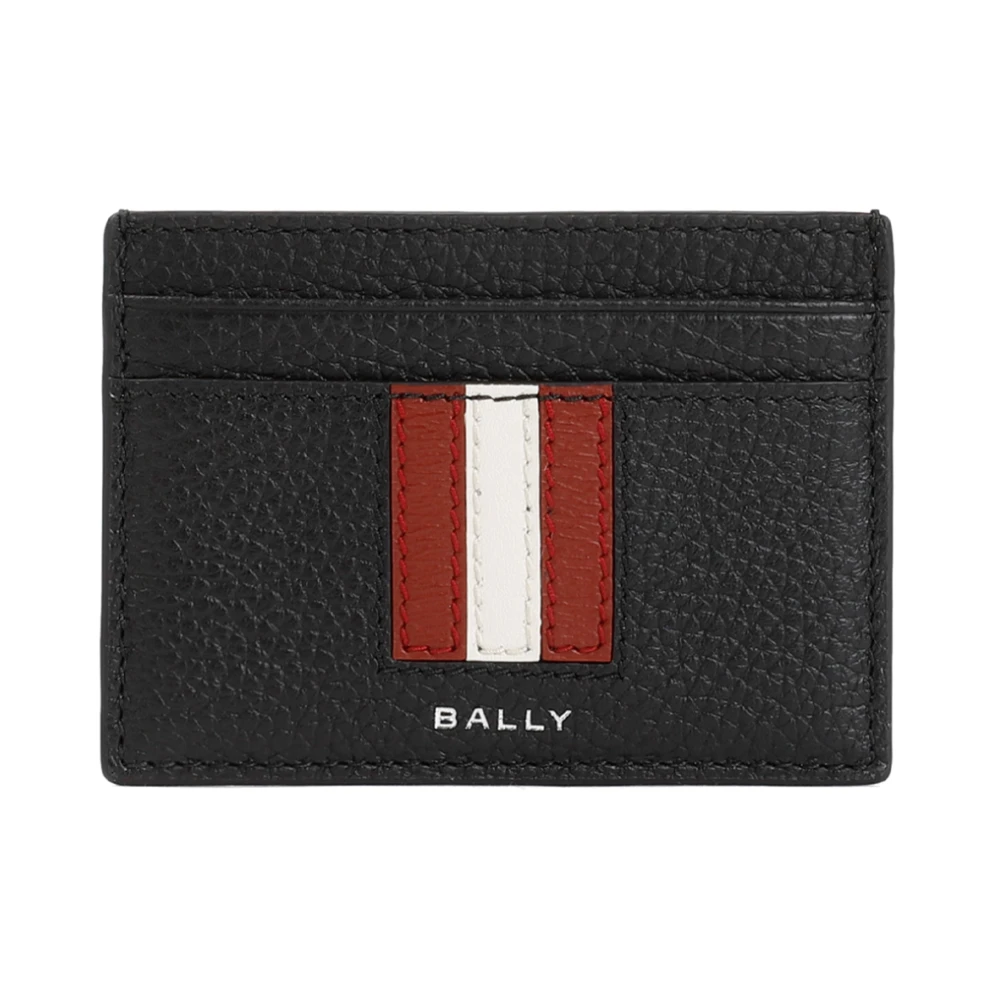 Bally Men's Black Wallets & Cardholders, One Size, Leather Card Holder Wallet
