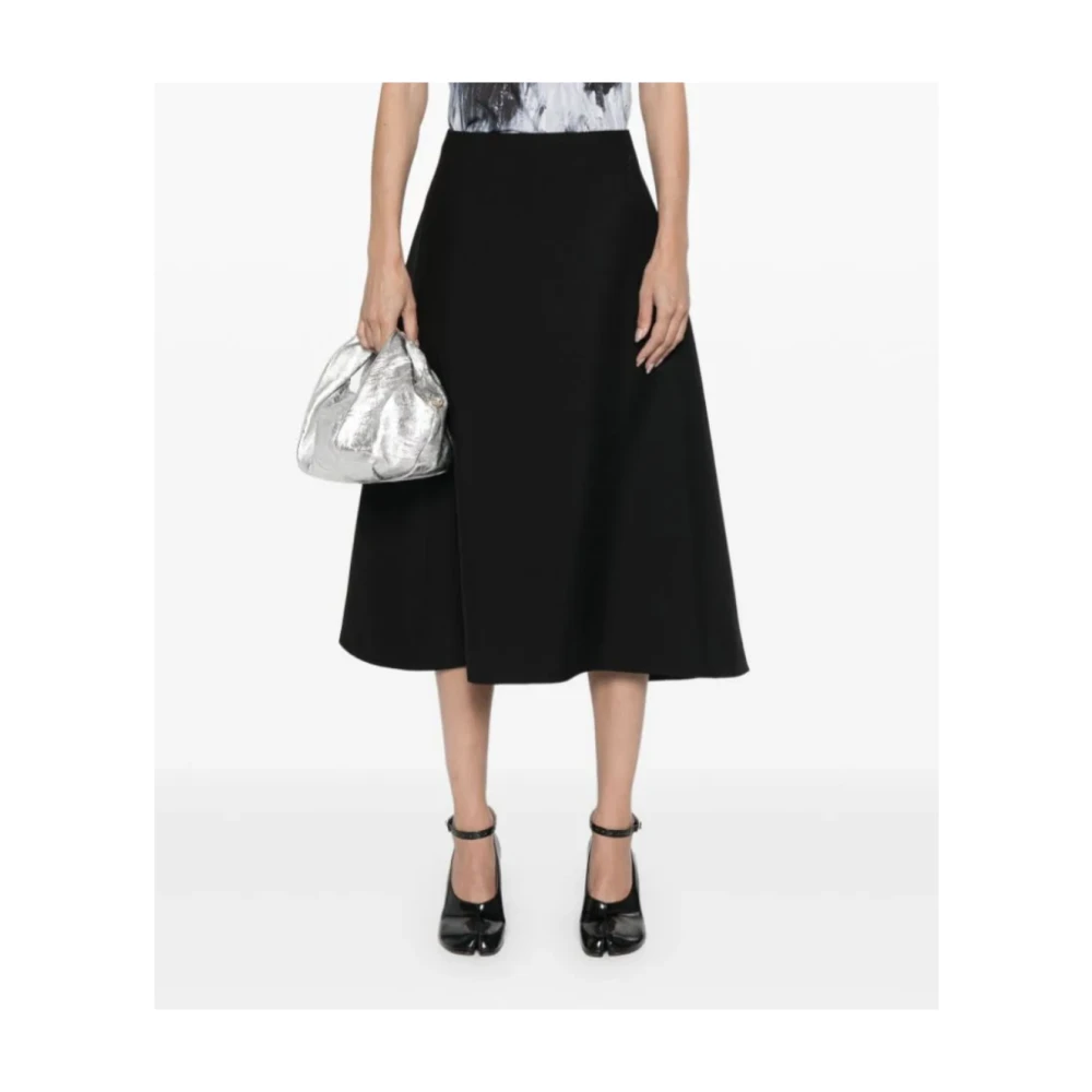 Marni Elegante Zwarte High-Waist Rok Black Dames
