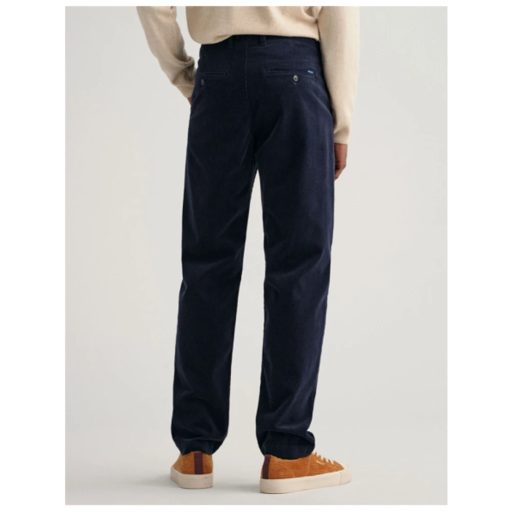 Gant Corduroy Chino Broek Blue Heren